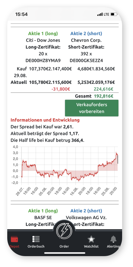 Screenshot PairTrading